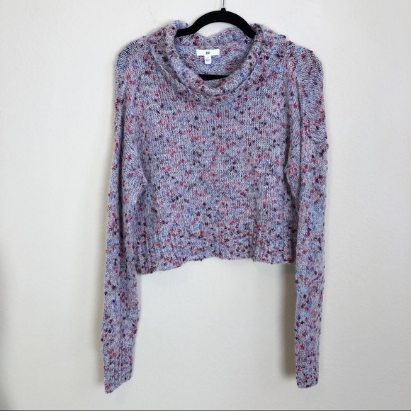 New BP. Slouchy Cowl Neck Lightweight Relaxed Sweater in Confetti - Picture 3 of 11